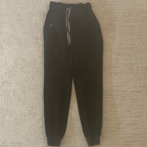 Figs High Waisted Black Jogger Scrub Pants